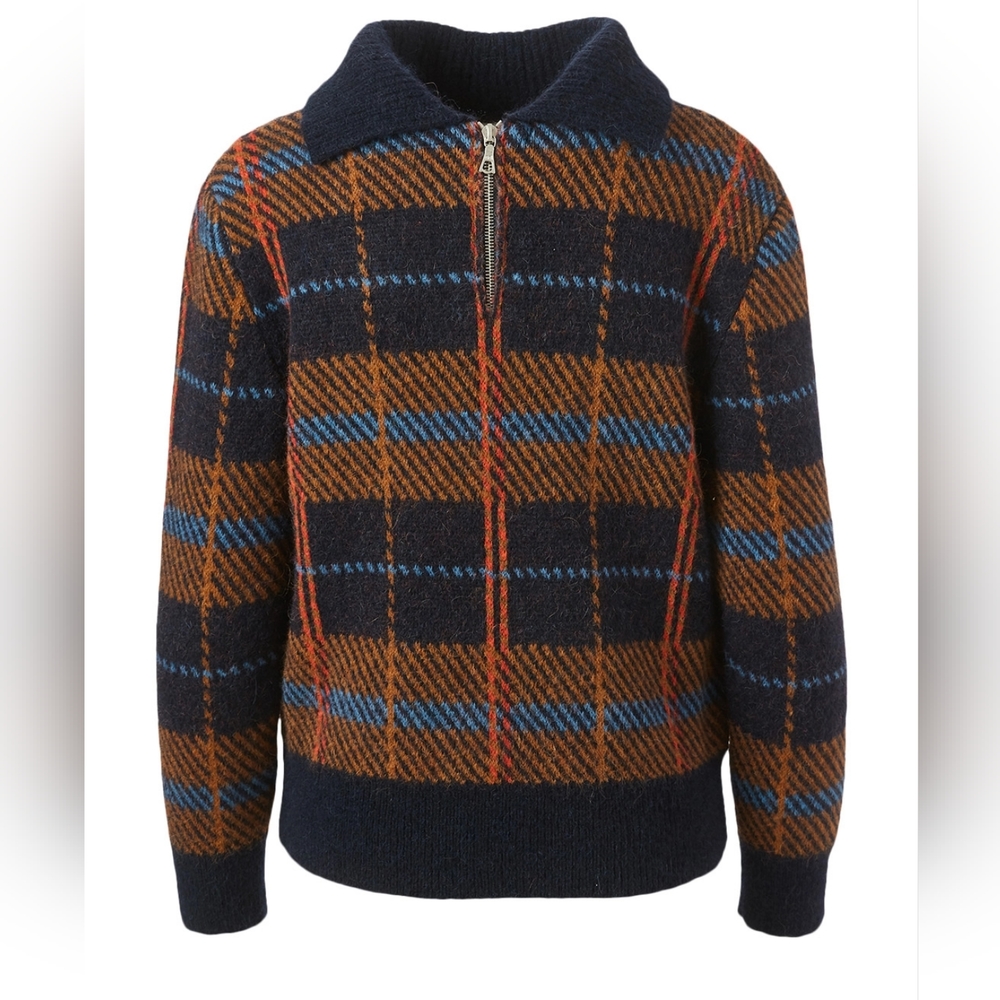 Dries van Noten Maldives alpaca blend quarter zip sweater